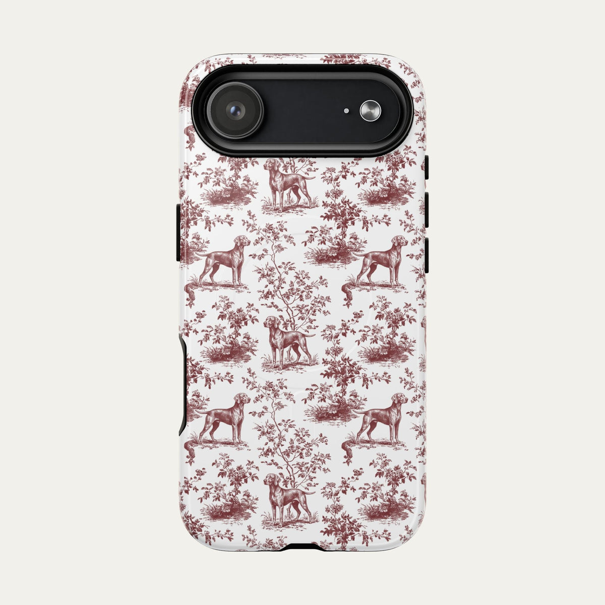 Weimaraner Burgundy Toile phone Case