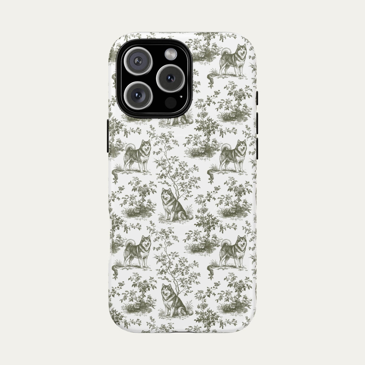 Alaskan Malamute Sage Green Toile phone Case