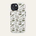 German Shepherd Sage Green Toile phone Case