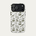 German Shepherd Sage Green Toile phone Case