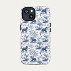 Bernese Mountain Blue Toile Phone case