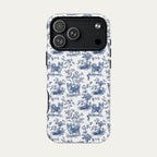 Chihuahua Longhaired Blue Toile Phone case