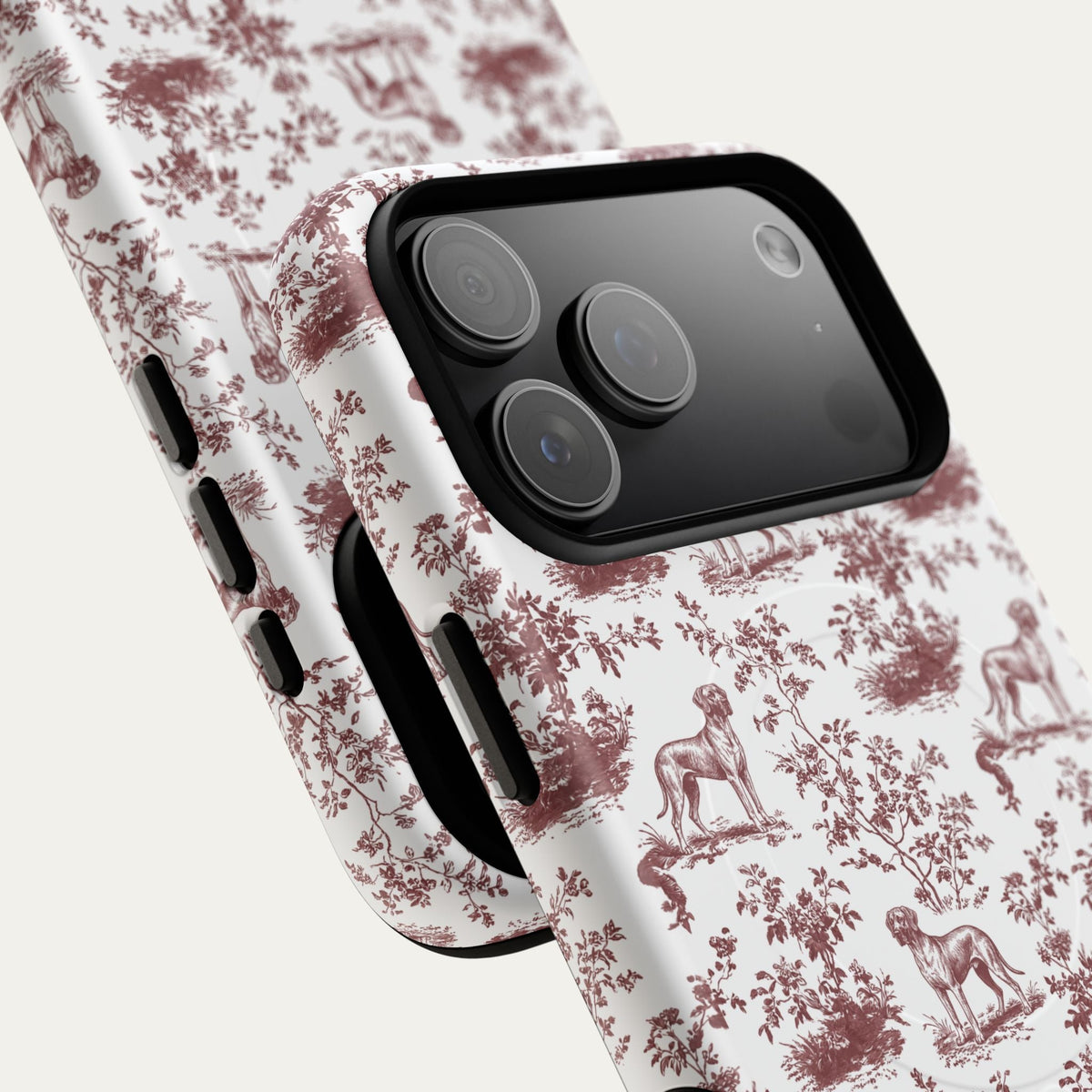Great Dane Burgundy Toile phone Case