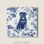 Rottweiler Ceramic Coaster French Toile
