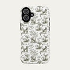Poodle Sage Green Toile phone Case