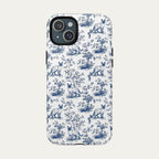 Siamese Cat Blue Toile Phone case