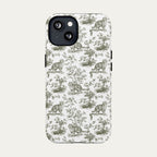 Scottish Fold Cat Sage Green Toile phone Case