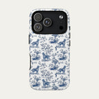 Irish Setter Blue Toile Phone case