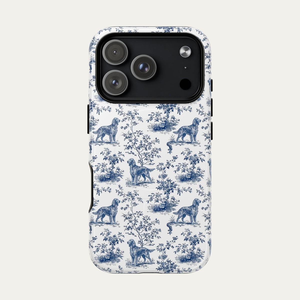 Irish Setter Blue Toile Phone case