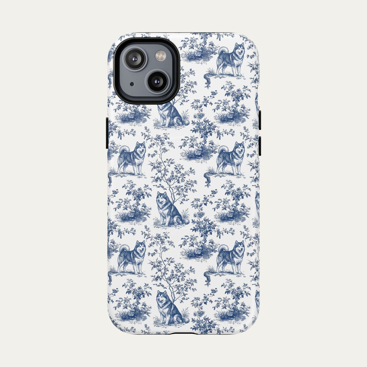Alaskan Malamute Blue Toile Phone case