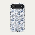 Great Pyrenees Blue Toile Phone case