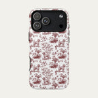 Wheaten Terrier Burgundy Toile phone Case