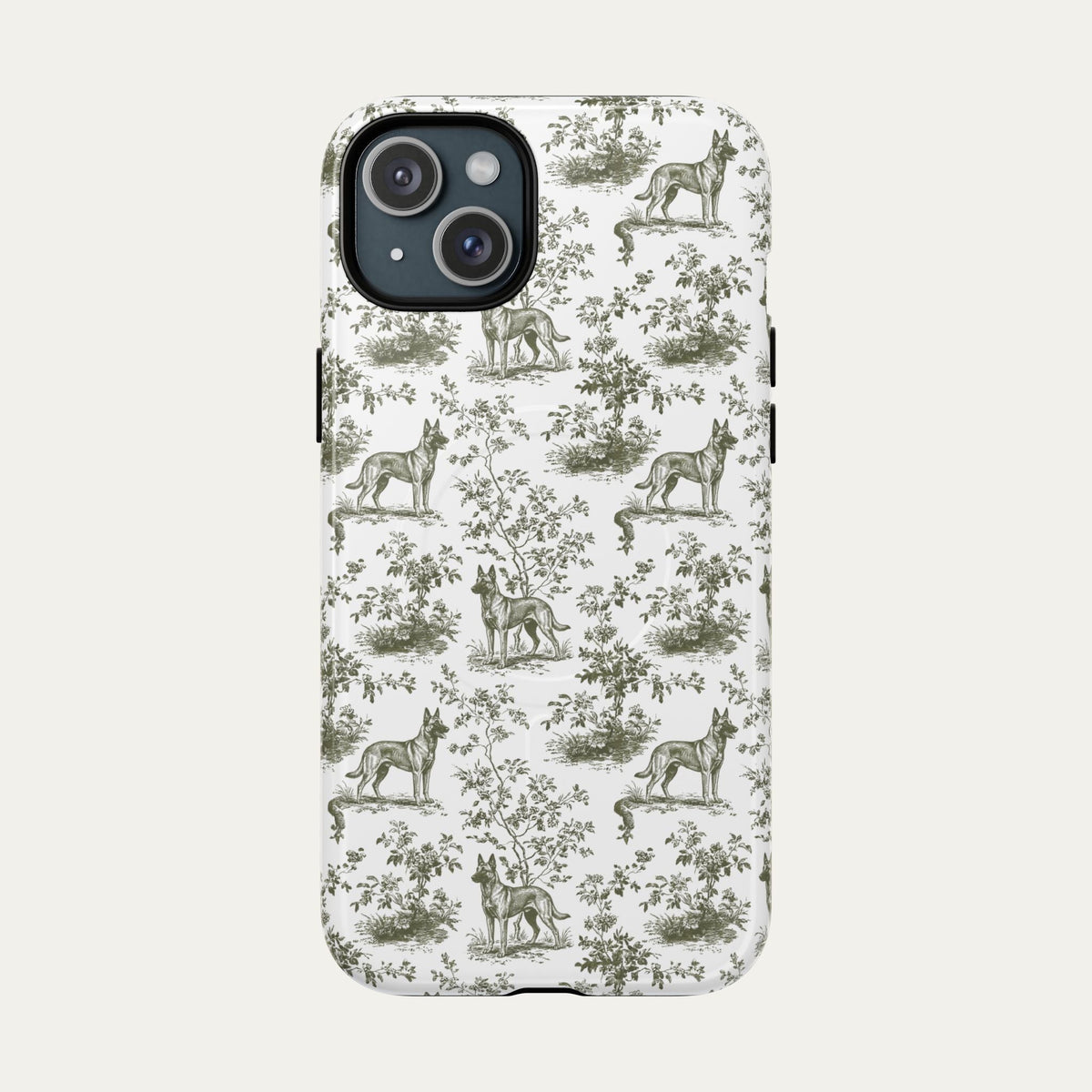 Belgian Malinois Sage Green Toile phone Case