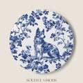 Australian Cattle Ceramic Coaster French Blue Toile