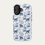 Bernese Mountain Blue Toile Phone case
