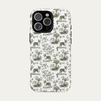 Boston Terrier Sage Green Toile phone Case