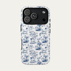 Jack Russell Terrier Blue Toile Phone case