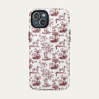 Dalmatian Burgundy Toile phone Case
