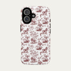 Cocker Spaniel Burgundy Toile phone Case