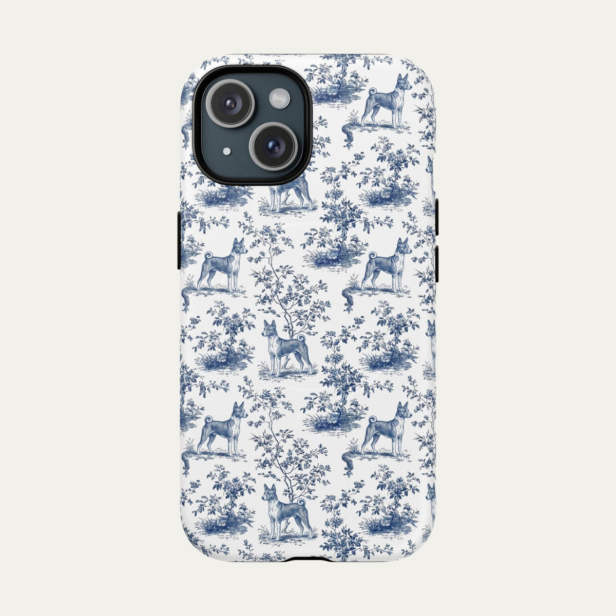 Basenji Blue Toile Phone case