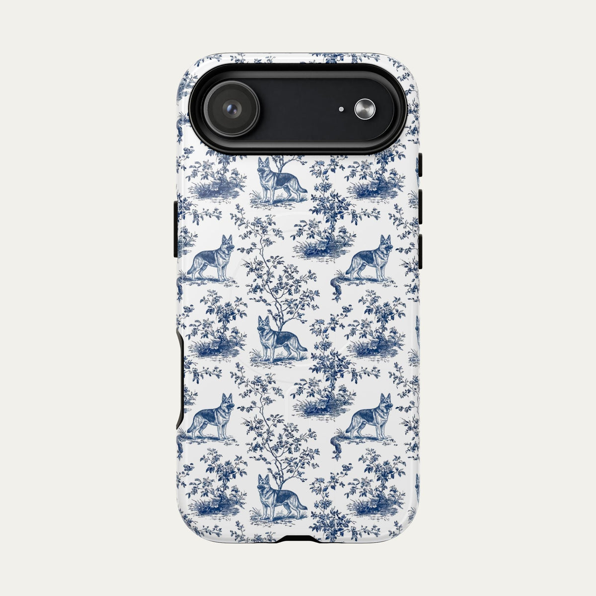 German Shepherd Blue Toile Phone case