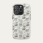 Bengal Cat Sage Green Toile phone Case