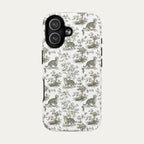 Tabby Cat Sage Green Toile phone Case