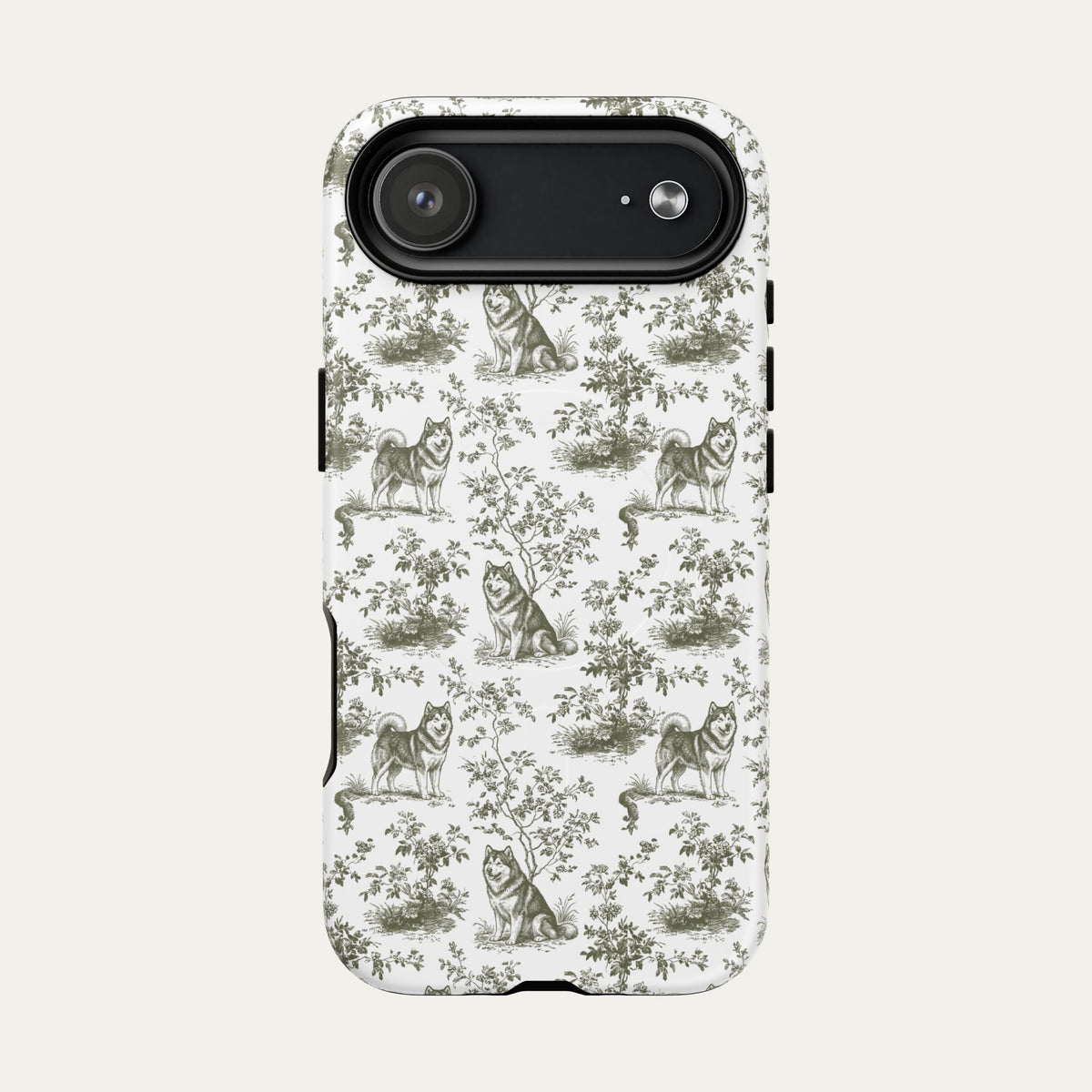 Alaskan Malamute Sage Green Toile phone Case