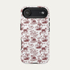 Australian Shepherd Burgundy Toile phone Case