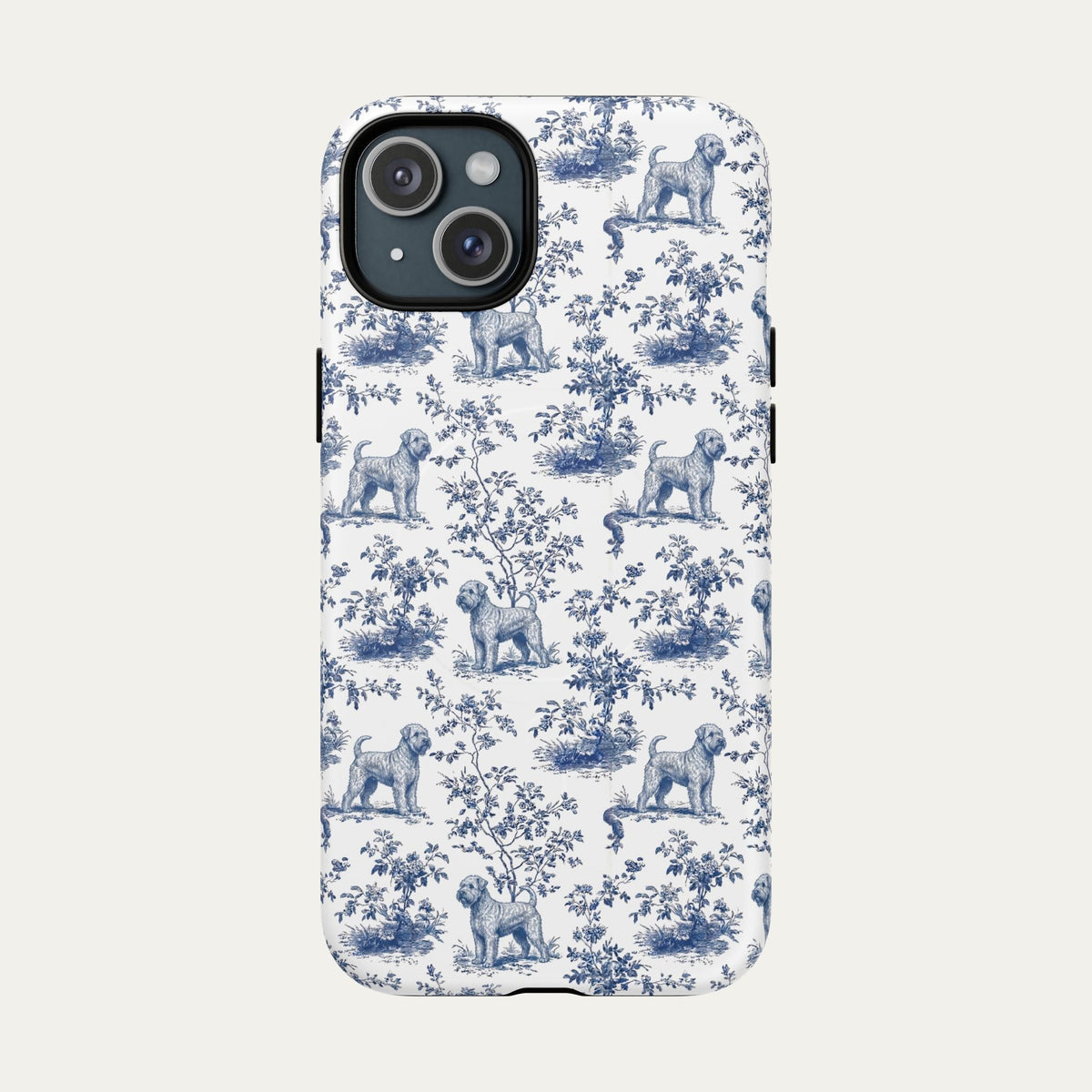 Wheaten Terrier Blue Toile Phone case