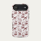 Australian Shepherd Burgundy Toile phone Case
