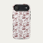 Shiba Inu Burgundy Toile phone Case