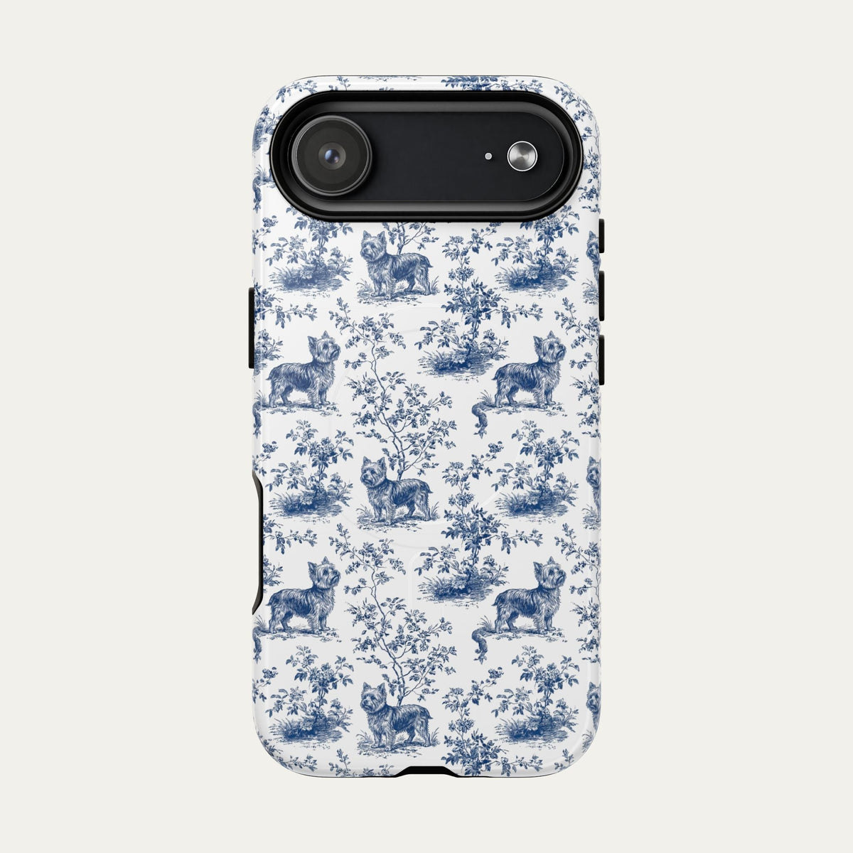 Yorkshire Terrier Blue Toile Phone case
