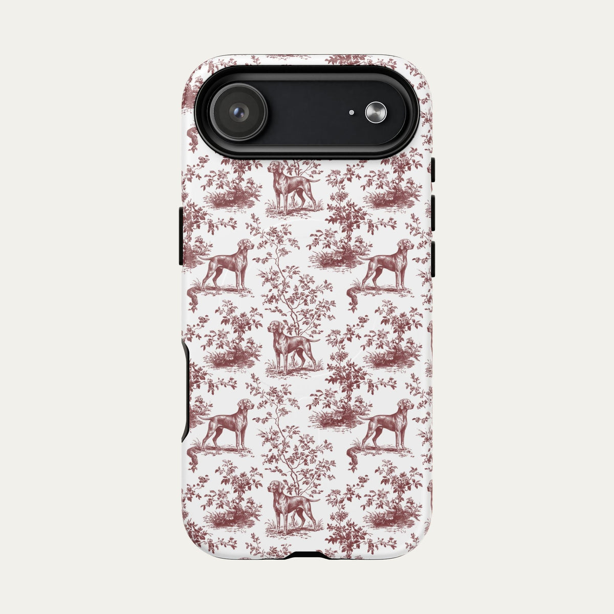 Weimaraner Burgundy Toile phone Case