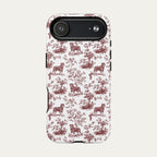 Rottweiler Burgundy Toile phone Case