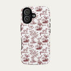 Dalmatian Burgundy Toile phone Case