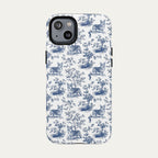 Corgi Blue Toile Phone case