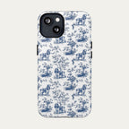 Cocker Spaniel Blue Toile Phone case