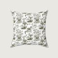 Shetland Sheepdog Sage Green French Toile Pillow