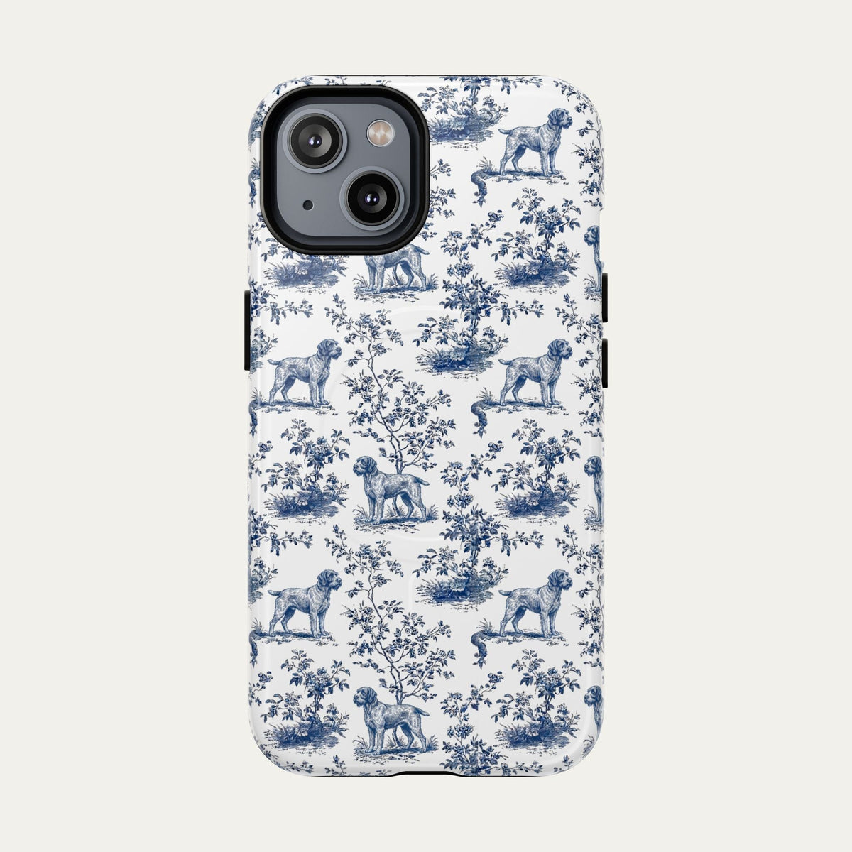 Wirehaired Pointing Griffon Blue Toile Phone case