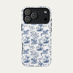 Pekingese Blue Toile Phone case
