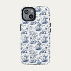 Siamese Cat Blue Toile Phone case