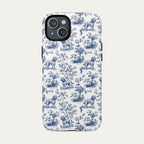 Cockapoo Blue Toile Phone case
