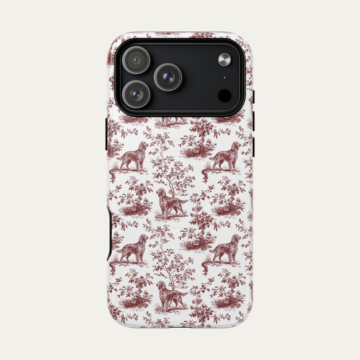Irish Setter Burgundy Toile phone Case