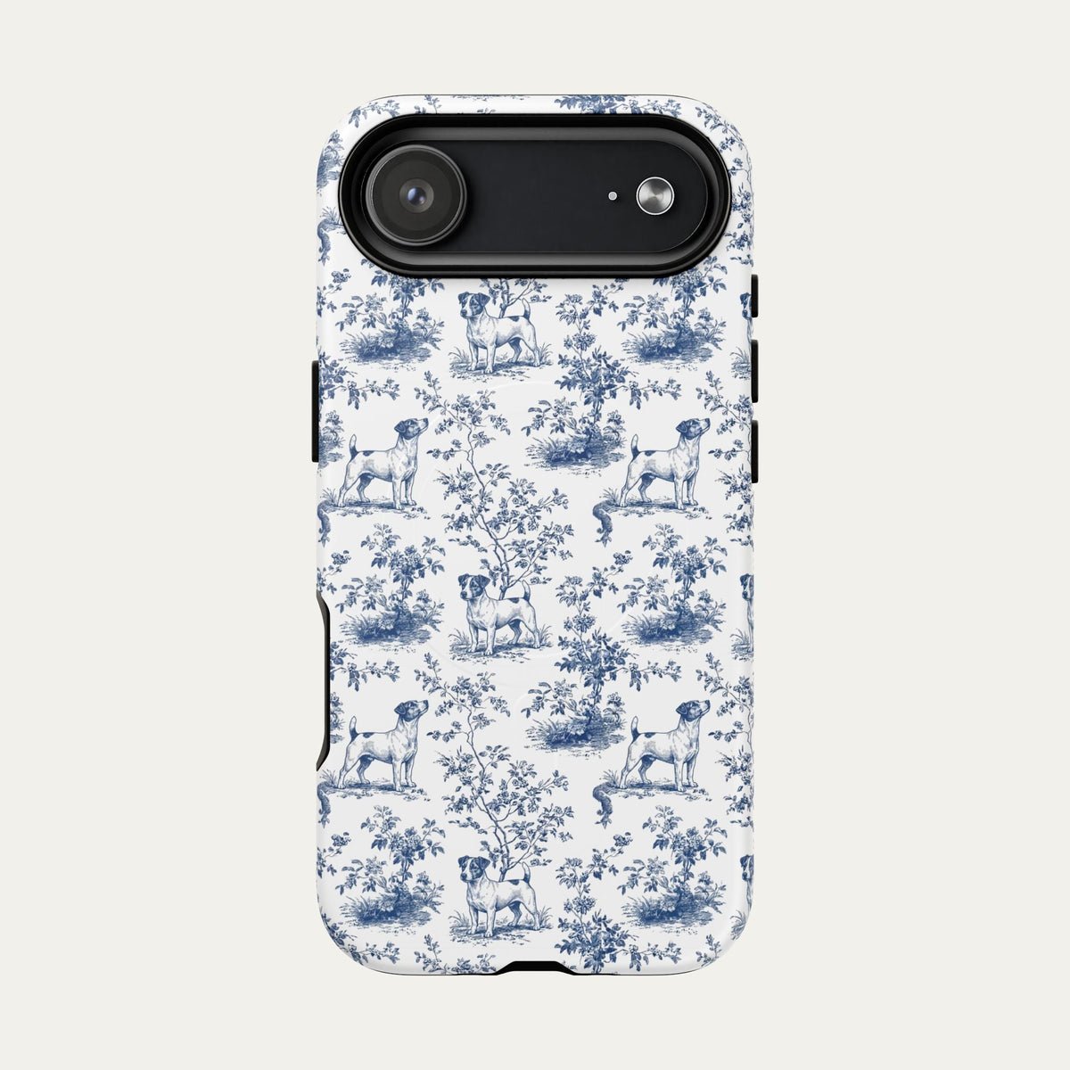 Jack Russell Terrier Blue Toile Phone case