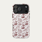 Sphynx Cat Burgundy Toile phone Case