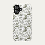 Persian Cat Sage Green Toile phone Case
