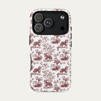 Bernedoodle Burgundy Toile phone Case