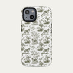 Saint Bernard Sage Green Toile phone Case