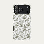 French bulldog Sage Green Toile phone Case